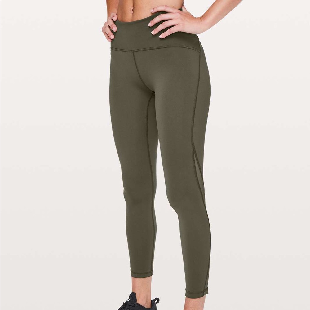 Lululemon Train Times 7/8 legging in Dark Olive